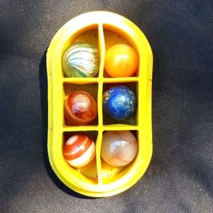 Antique vintage marbles lot of 6 super nice value authentic
